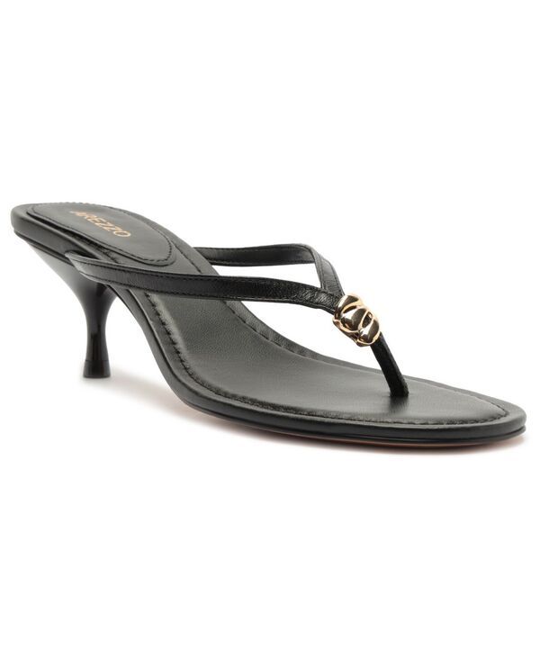アレッツォ レディース シューズ サンダル Arezzo Womens Lia Low Stiletto Sandal Black ブラック