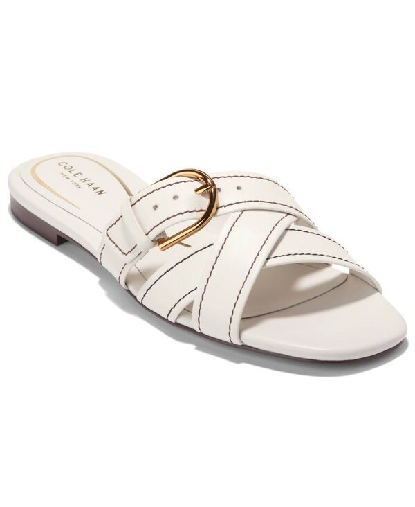 コールハーン レディース シューズ サンダル Cole Haan Womens Velma Buckle Slide Sandals Powder Leather