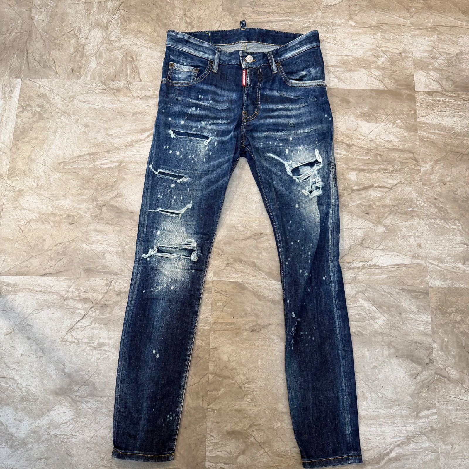 (i) DSQUARED2 Super Twinky 42 ディースクエアード スーパーツインキー デニムパンツ ダメージ ジーンズ ボタンフライ/7547