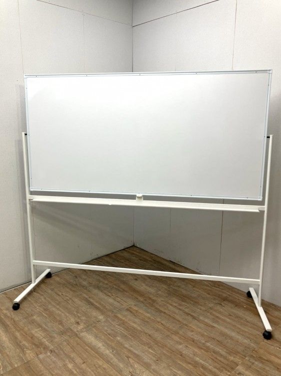 【中古品】 脚付両面ホワイトボード ホワイト