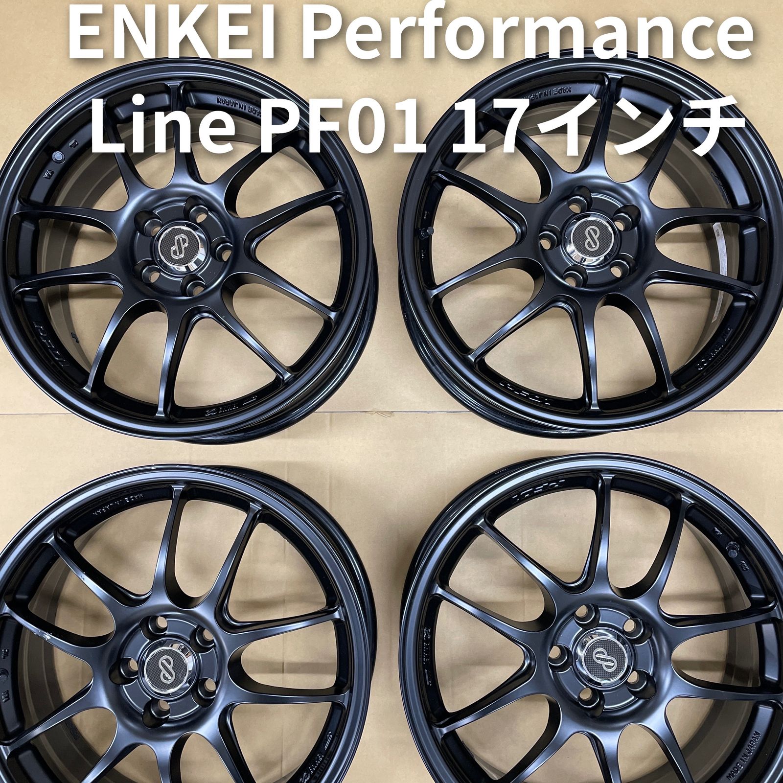5穴PCD100 ENKEI Performance Line PF01 17インチ ホイール 4本セット 
