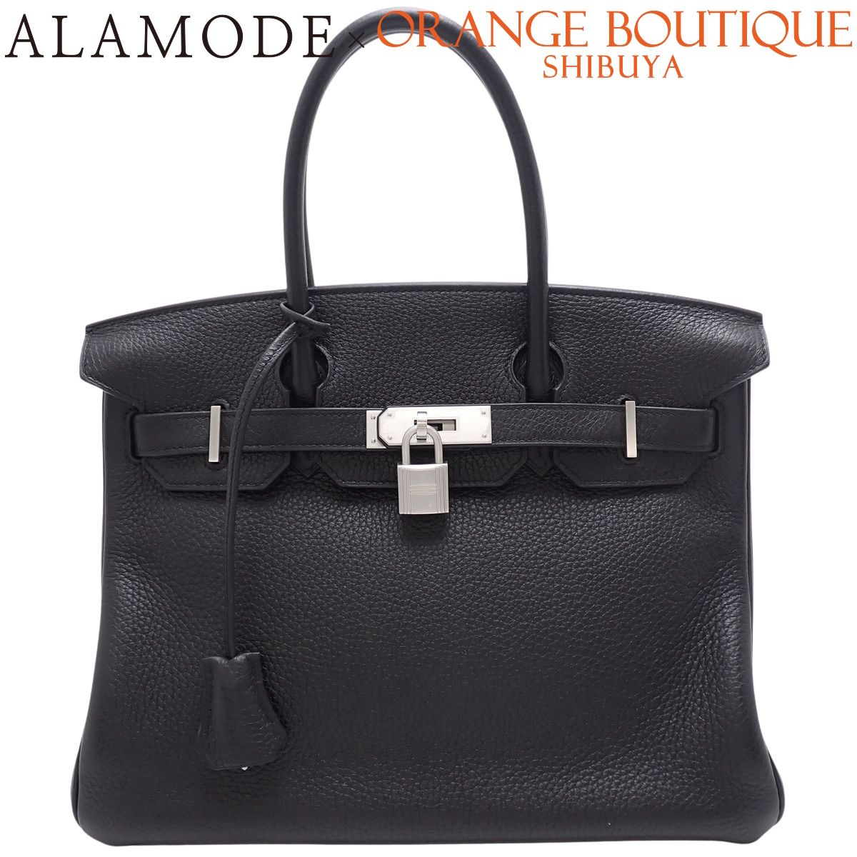 HERMES(エルメス) バーキン30 ブラック黒 トリヨンクレマンス マットシルバー金具 D刻印 ハンドバッグ レディース 40802202329【アラモード】