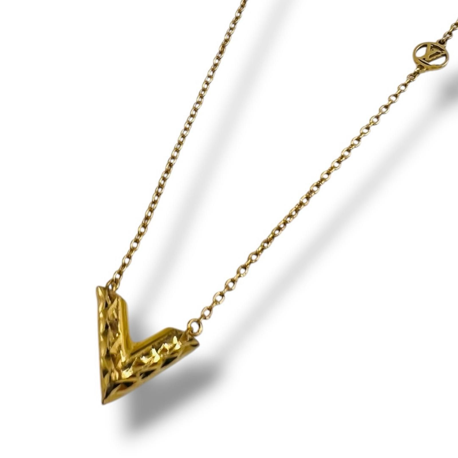 ルイヴィトン コリエ エセンシャルV M64268 ネックレス LOUIS VUITTON ゴールド