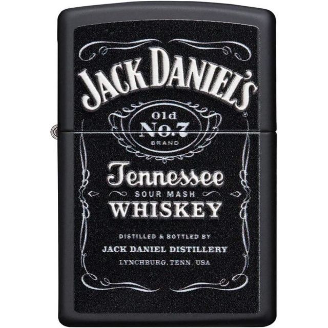 ZIPPO ジャックダニエル 49281 ジッポー ライター 正規品 Jack Daniel's ロゴ立体 ブラックマット 渋いZIPPOオイルライター