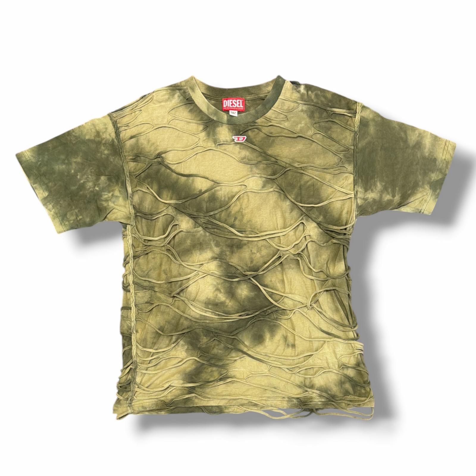 DIESEL T-BOXKET 半袖カットソー Tシャツ ディーゼル A14852 グリーン XXS (14362M)