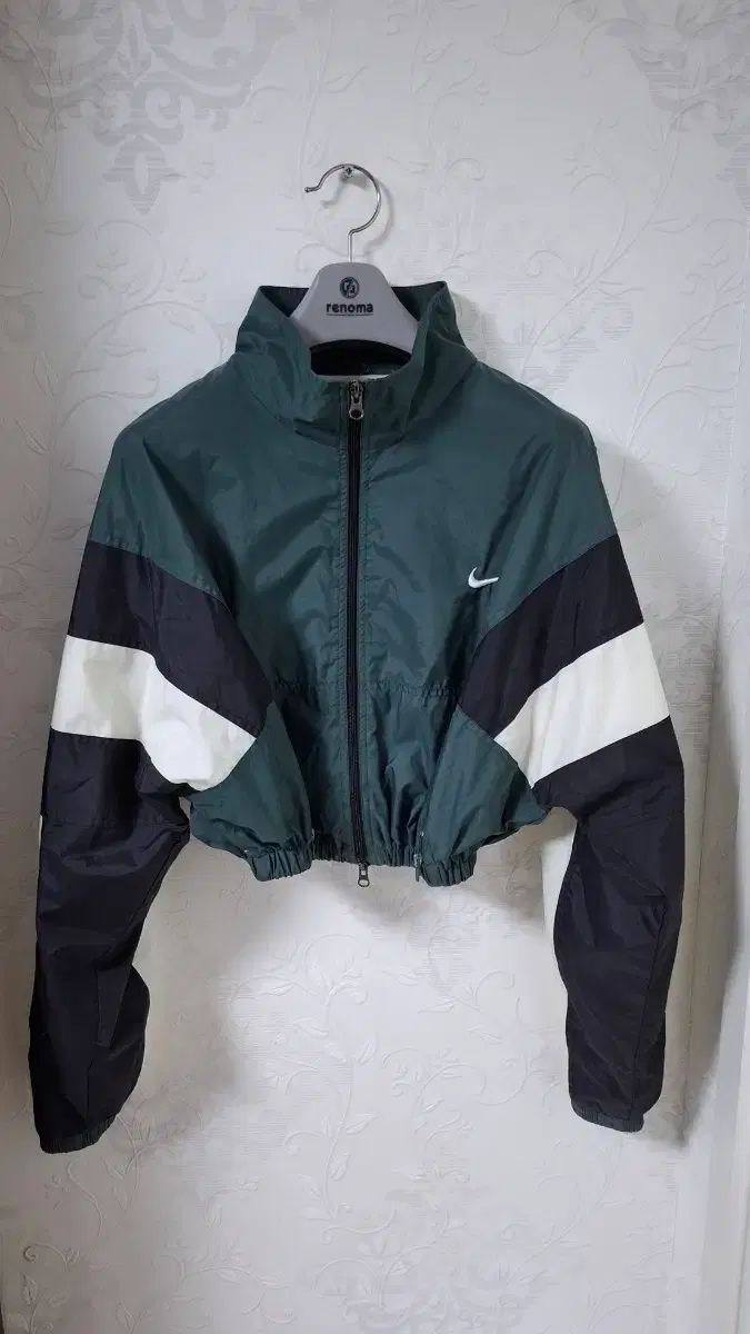 (90s アメリカ製) NIKE ビックスウォッシュ クロップド ウィンドブレーカー L オーバーサイズ フィット