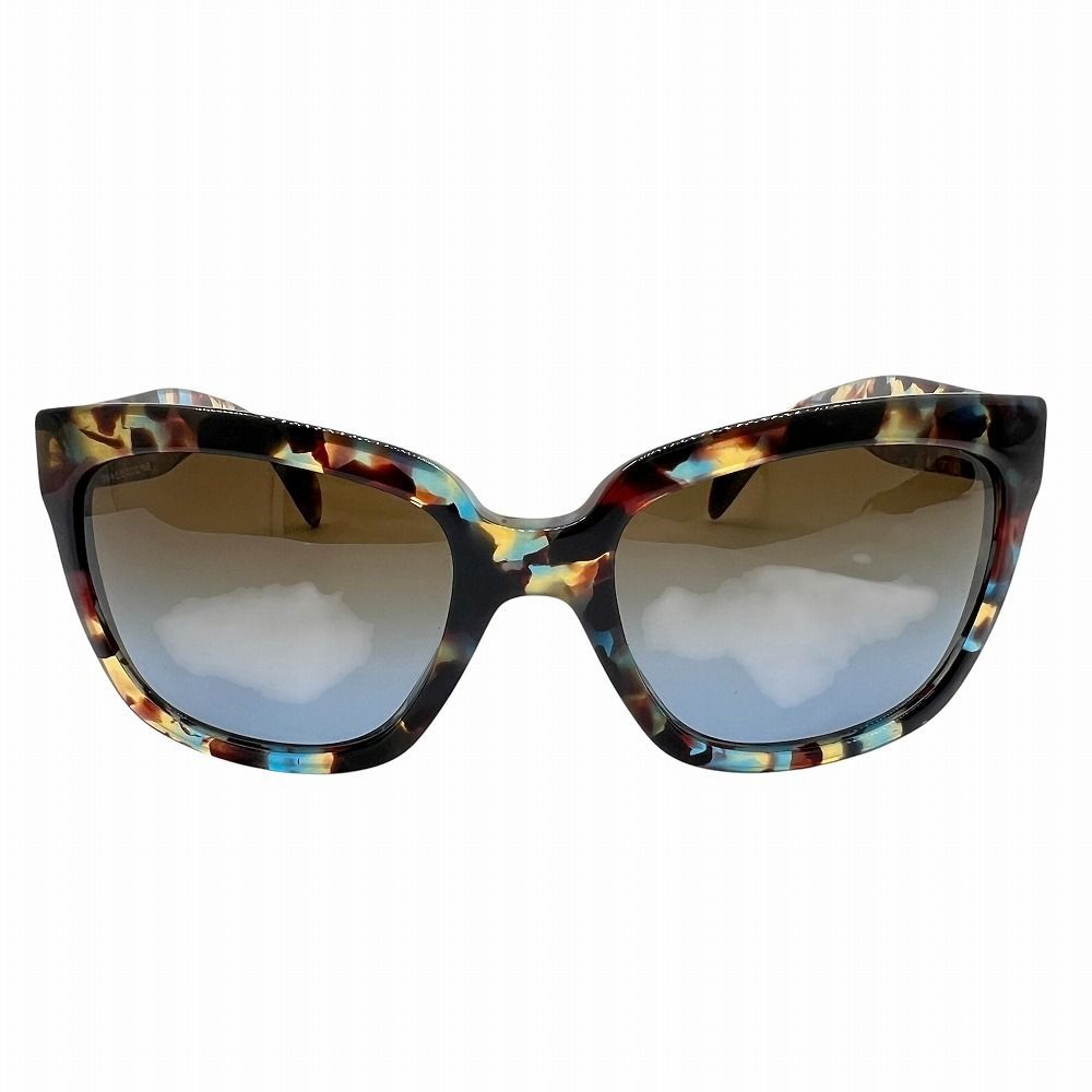 PRADA プラダ サングラス ブラウン マルチカラー SPR07-A イタリア製 55□18-140 ブルー 眼鏡 メガネ アイウェア ロゴ レディース お洒落 【ブランドギャラリー東心斎橋店】