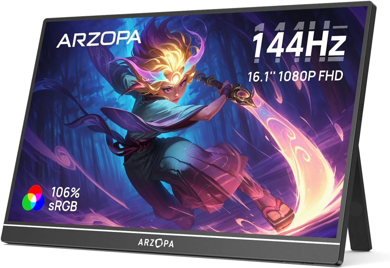 本体未使用　ARZOPA Z1FC 16.1インチ モバイルモニター 144Hz ++924526