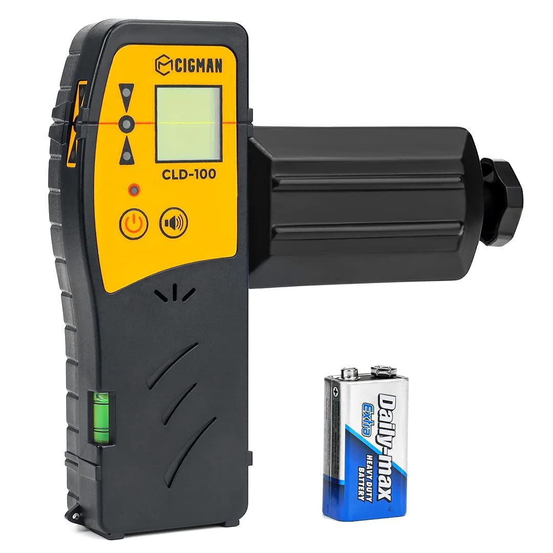 R★CIGMAN レーザー受光器 緑レーザー対応 50m作業距離 気泡管 ブザー音 ホルダー付き 日本語取扱説明書付き 1987a976