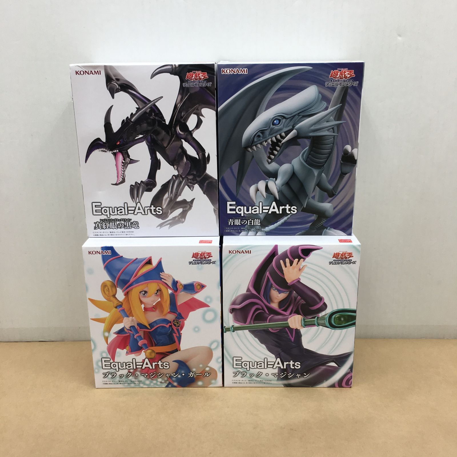 遊戯王　Equal Arts フィギュア　4種　各11個　セット 未開封 遊戯王デュエルモンスターズ Equal＝Arts シリーズ フィギュア