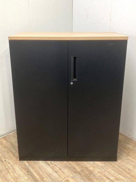 【中古品】コクヨ エディアシリーズ 両開き書庫 BWUH-SD59E6C ブラック