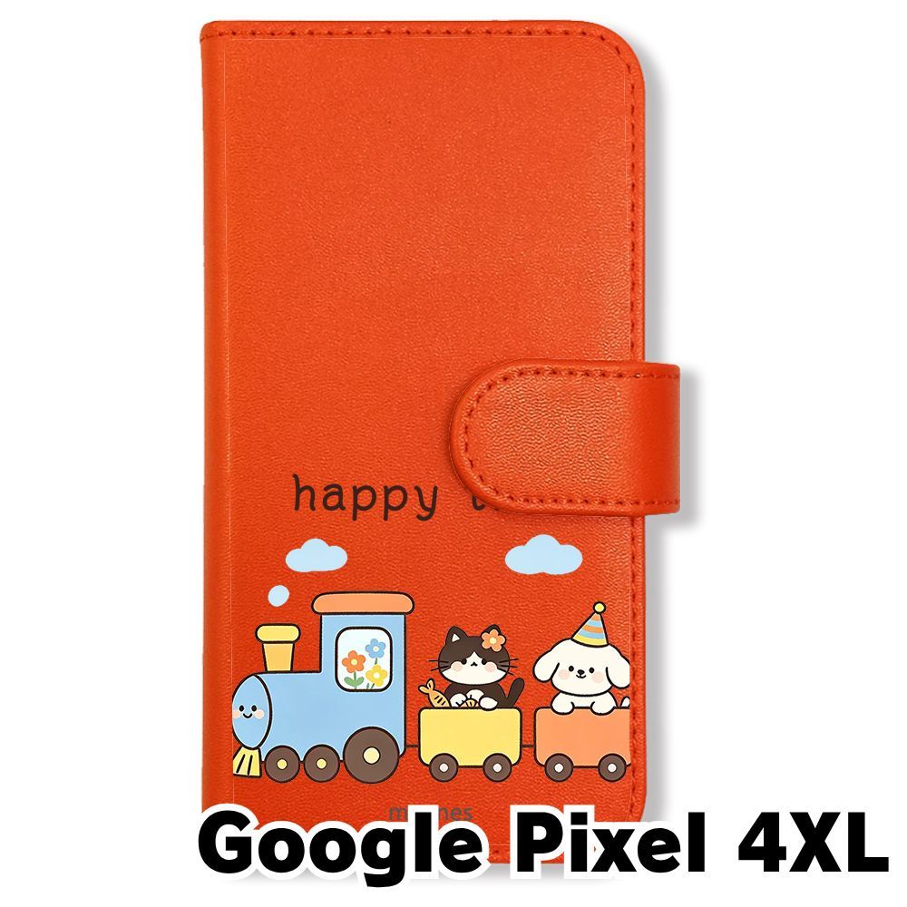 新品未使用】 Google Pixel 4 XL 手帳型スマホ ケース (色：オレンジ