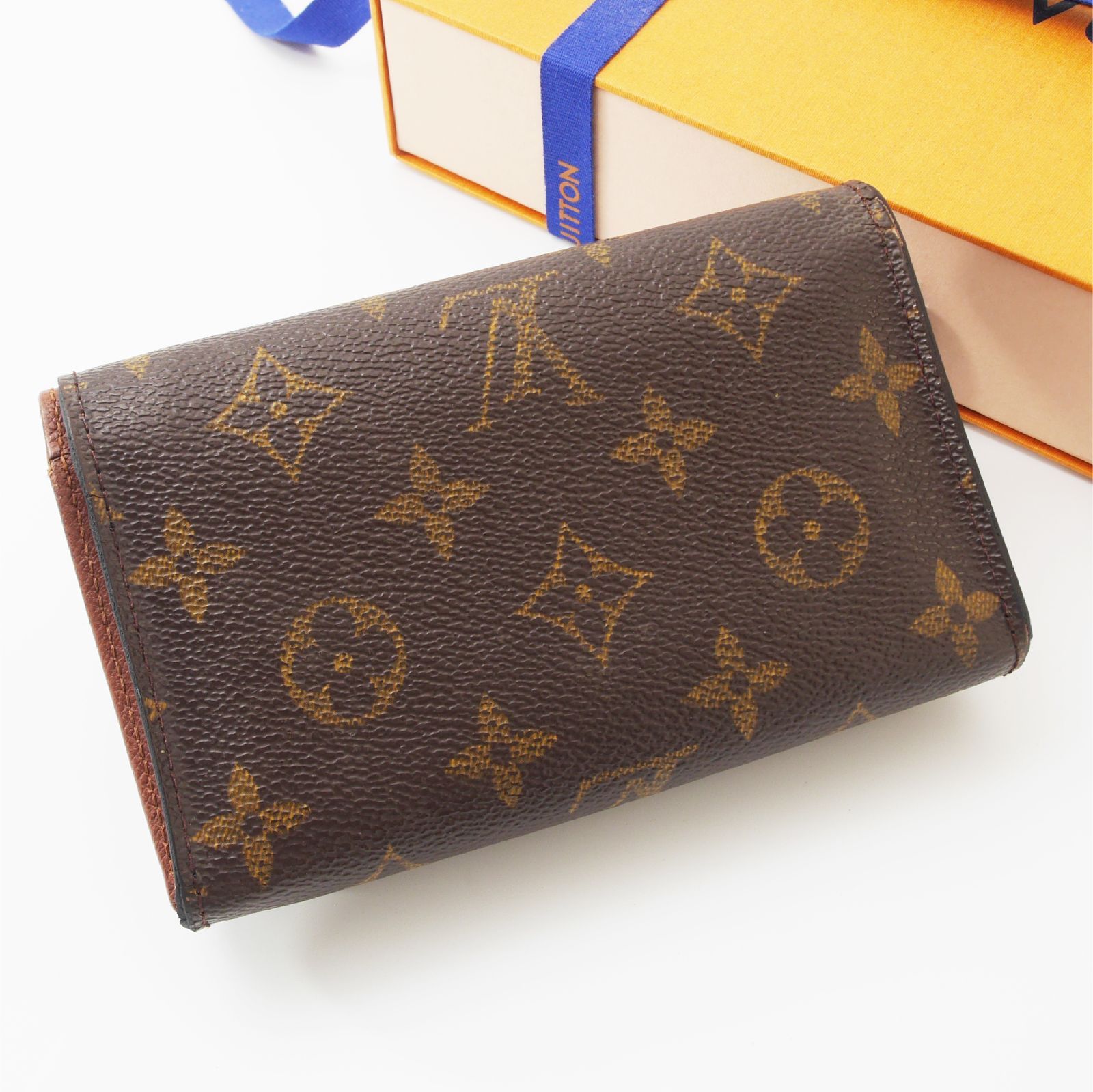 美品　ルイヴィトン モノグラム ポルトモネビエトレゾール ブラウン 二つ折り財布 美品 極美品】 ルイヴィトン モノグラム ポルト モネ ビエトレゾール