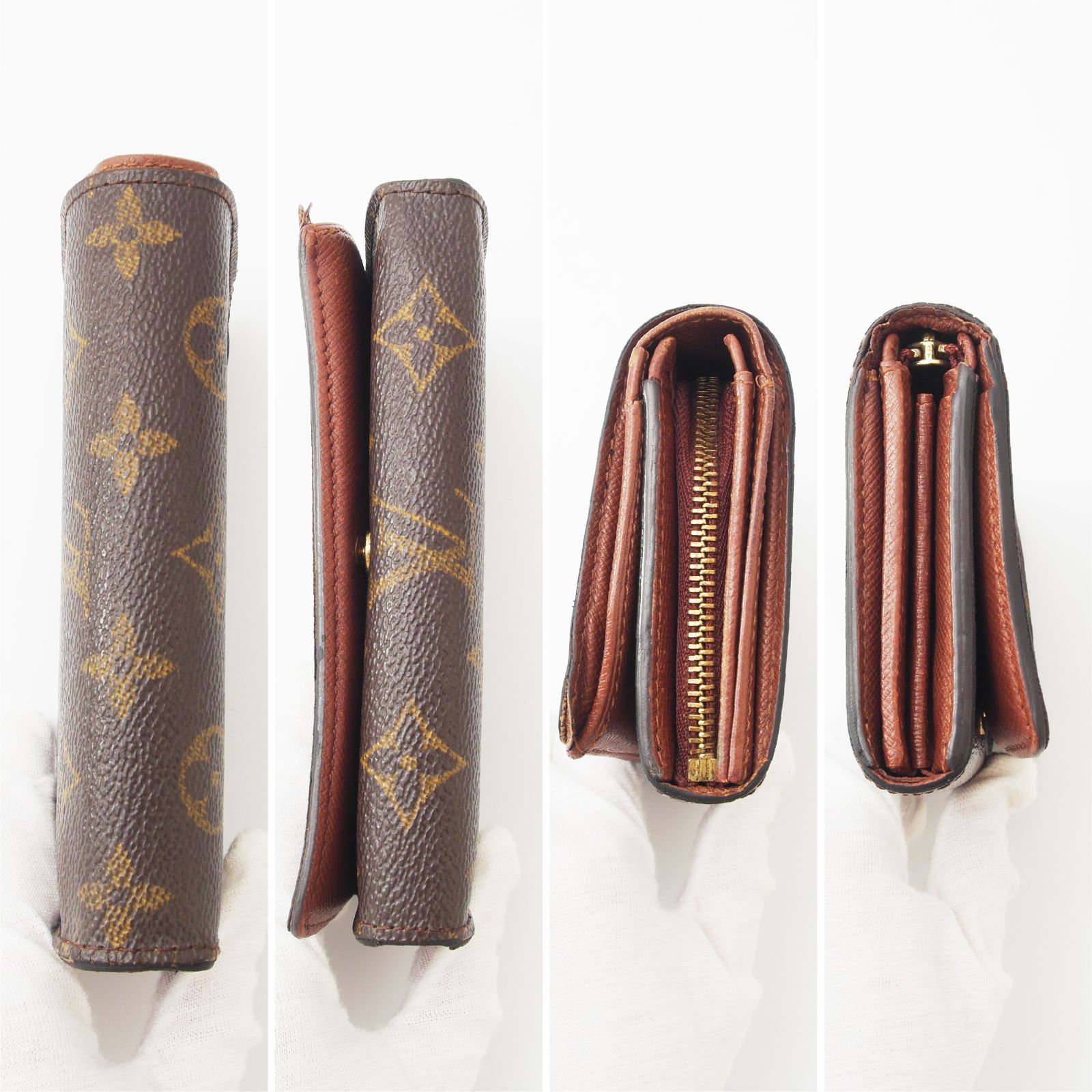 【美品】ルイ・ヴィトン モノグラム ポルトモネビエトレゾール 二つ折り財布 美品 極美品】 ルイヴィトン モノグラム ポルト モネ ビエトレゾール