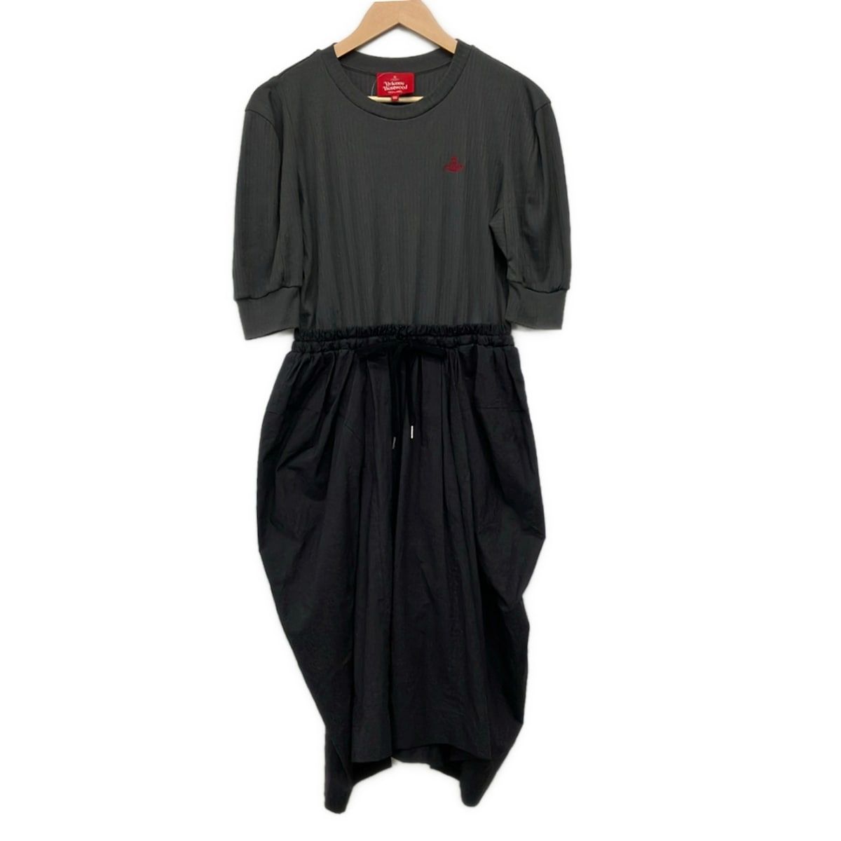 VivienneWestwoodRedLabel(ヴィヴィアンウエストウッドレッドレーベル) ワンピース サイズ00 XS レディース美品 黒×グレー