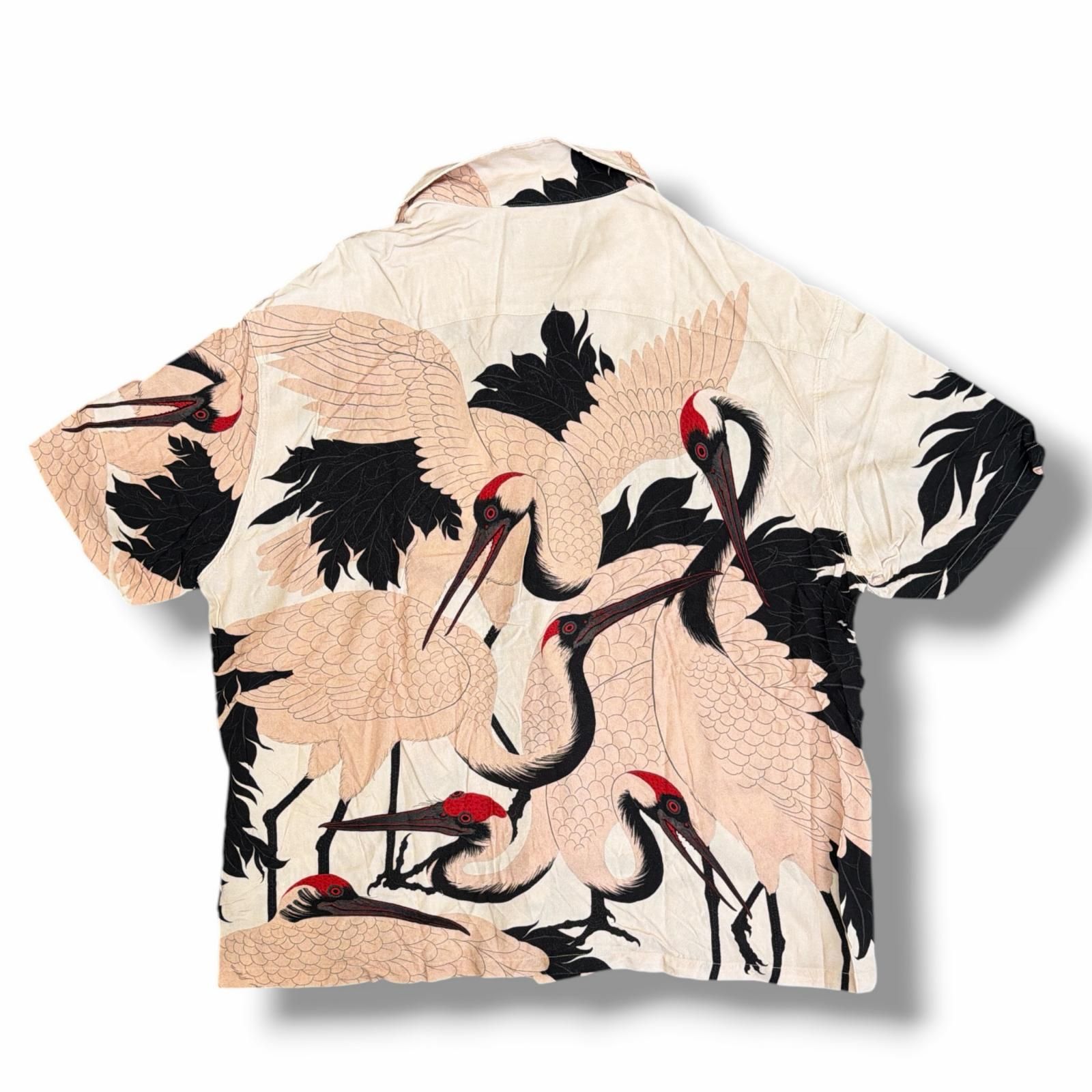 BUDSPOOL × APHRODITEGANG Gakkin Akame Tsuru Open Collar Shirt 赤目 