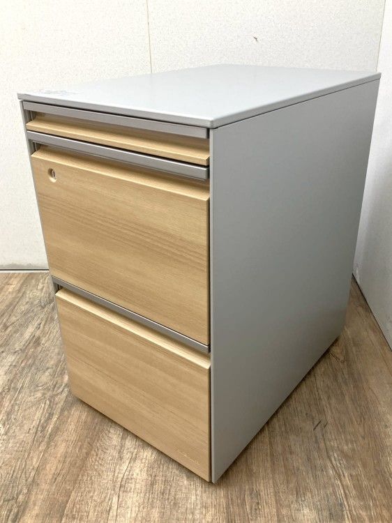 【中古品】オカムラ プリシードシリーズ 3段インサイドワゴン 3A31CA ZE80 ナチュラル