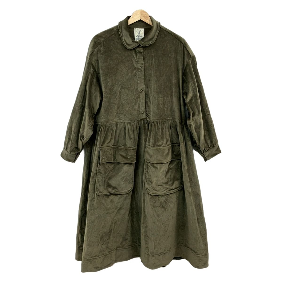 D-due H.P.FRANCE(デ・ドゥエ アッシュ・ペー・フランス) ワンピース サイズ36 S レディース美品 - カーキ 長袖/ロング