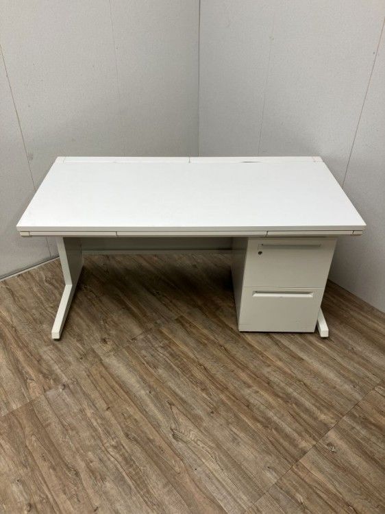 中古品】オカムラ アドバンスシリーズ 1400平デスク+ワゴンセット