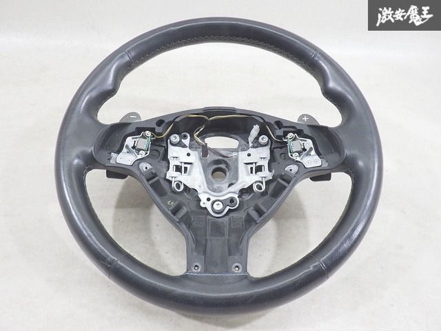 【ストア出品 良品！】 BMW 純正 E46 M3 ステアリング ハンドル ホイール レザー 黒系 Mステッチ パドルシフト 即納 内装 棚3-3