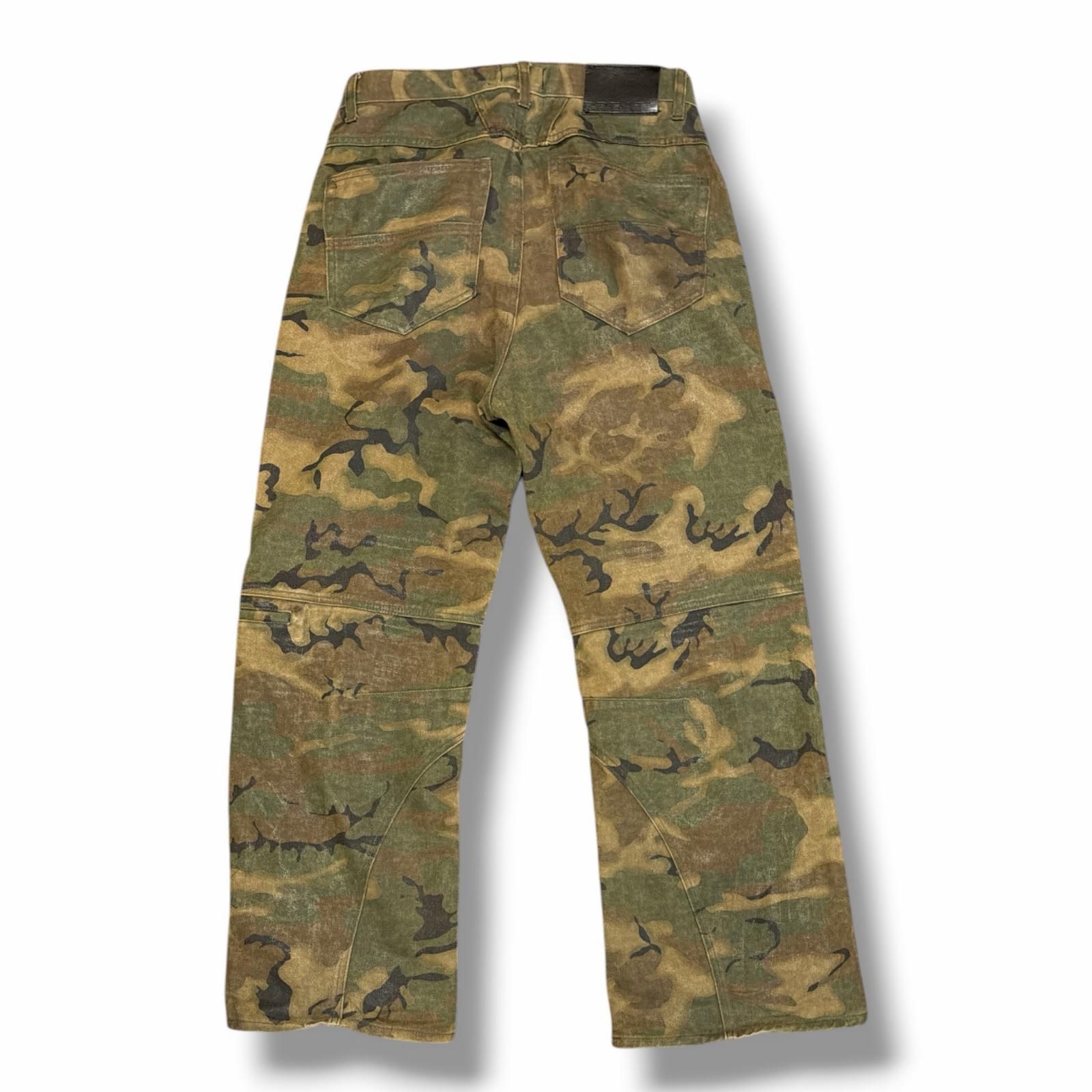 参考上代49500円 BREATH 25AW COATING BIKER CAMO PANTS コーティング 