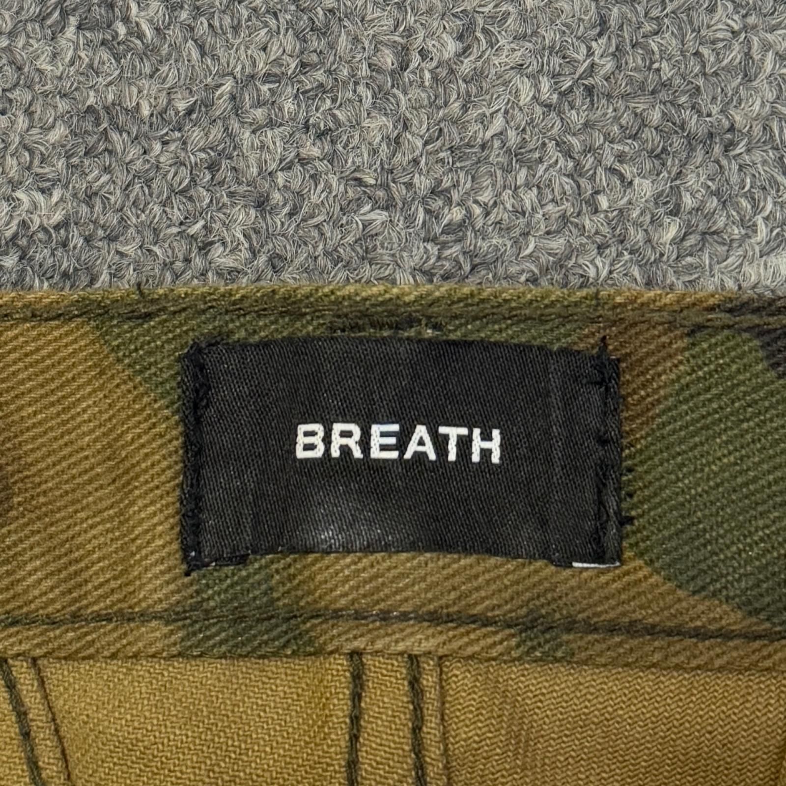 参考上代49500円 BREATH 25AW COATING BIKER CAMO PANTS コーティング