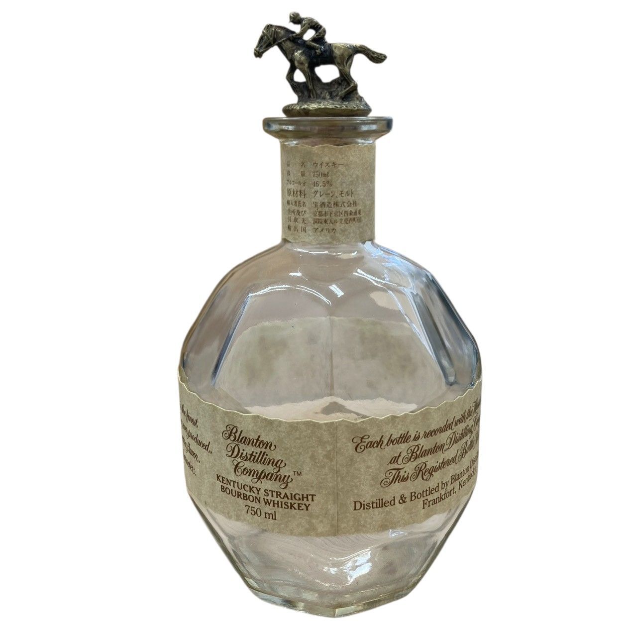 ☆【ヴィンテージ】Blanton's ブラントン 馬の騎手付きボトル 空瓶