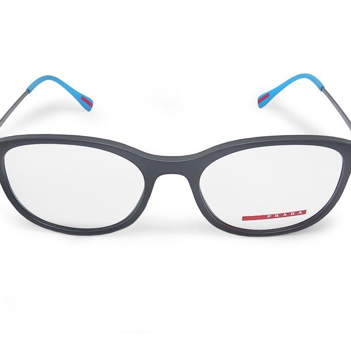 ※併売商品※◆中古美品◆PRADA【プラダ】メガネフレーム グレー シルバー プラダスポーツ ウェリントン 軽い メンズ レディース　M1861