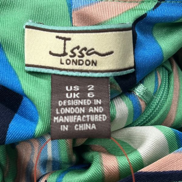 ◇ イッサロンドン Issa London ラップワンピース ミモレ丈 Vネック 七