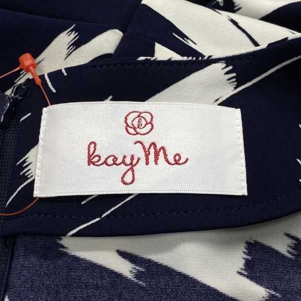 □ ケイミー kay me カシュクールワンピース 半袖 ミモレ丈 フレア A