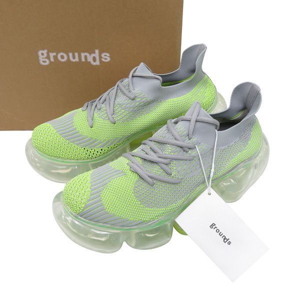 【タグ付き未使用】grounds グラウンズ《MOOPIE GRAY NEON/CLEAR 》スニーカー EU45 メンズ MIKIO SAKABE 47858