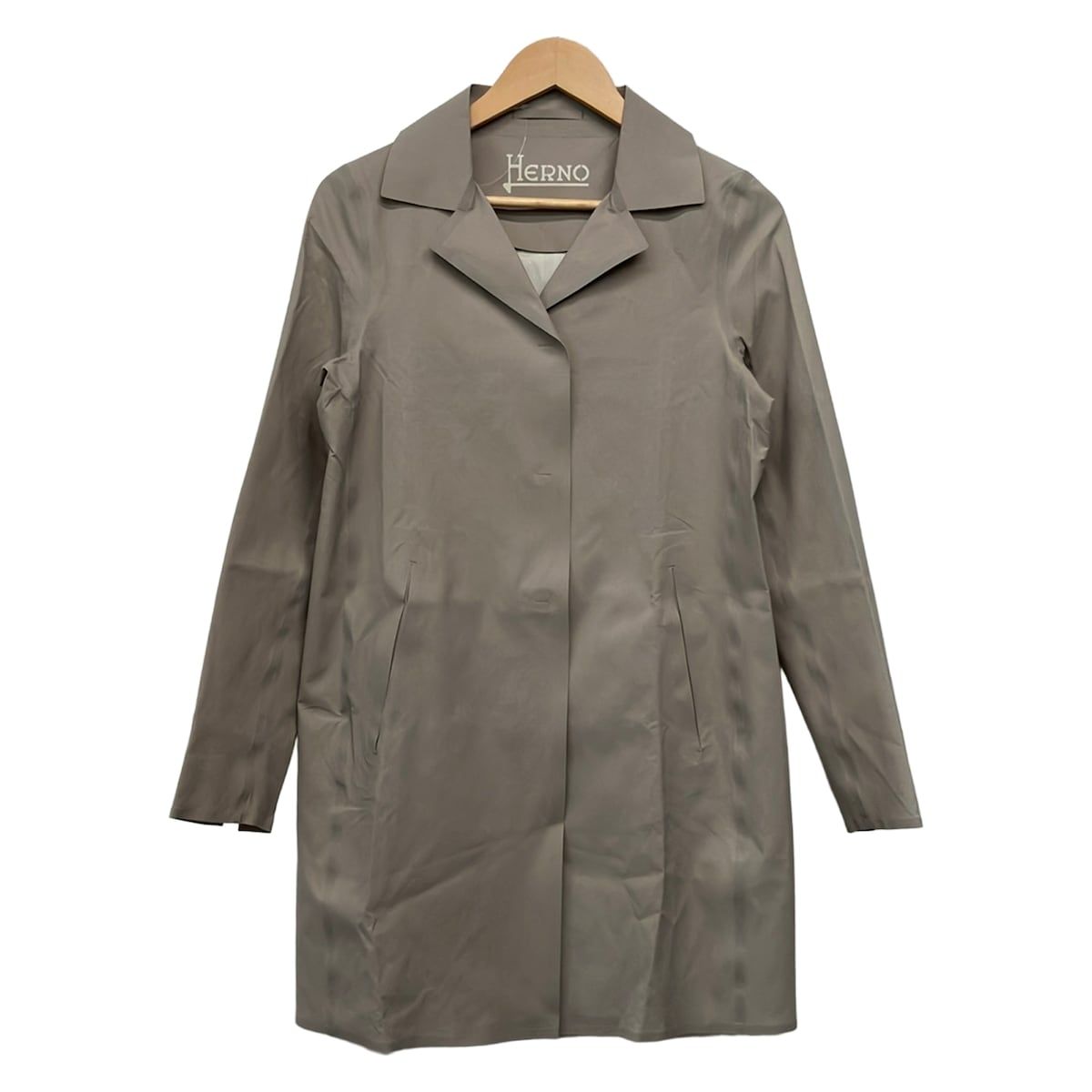 HERNO(ヘルノ) コート サイズ42 M レディース美品 - グレーベージュ 長袖/春/秋