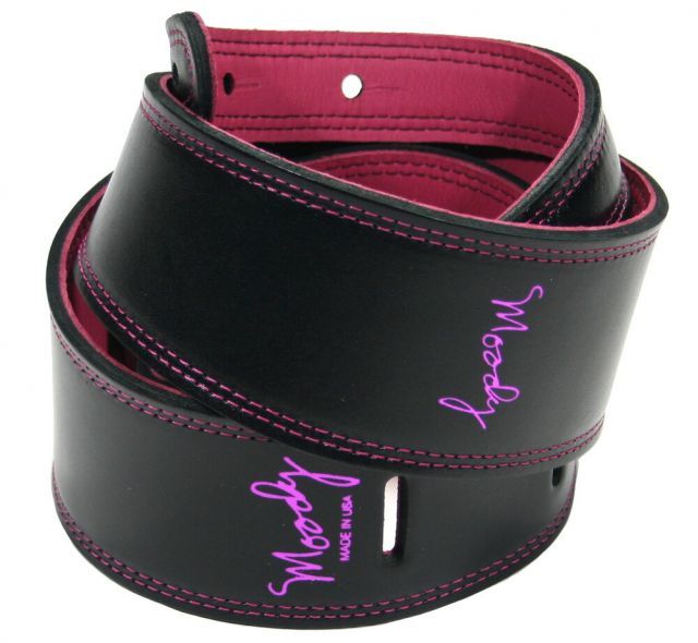 [Moody Leather] Leather Backed Guitar Strap [Standard / 2.5