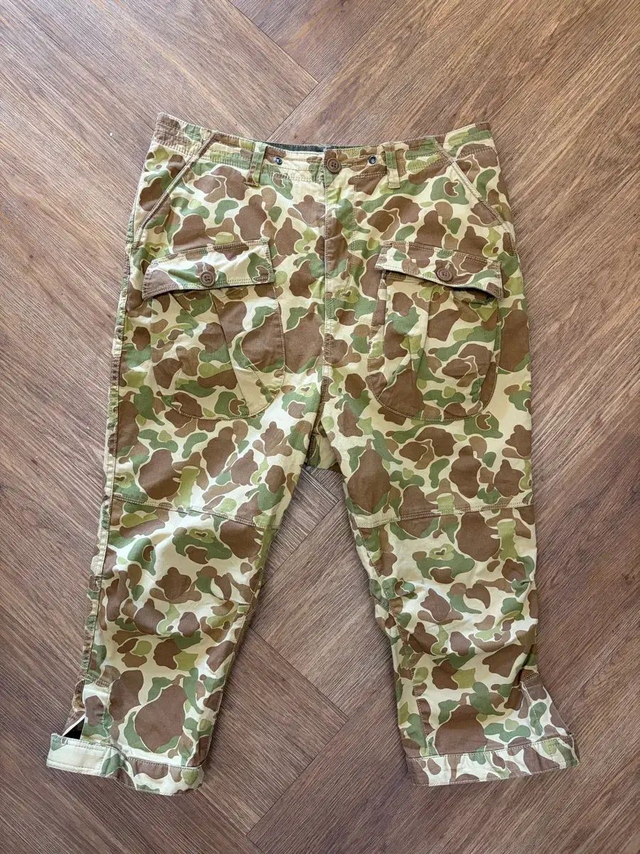 N14 ジャパン ヴィンテージ カモフラ パータン カプリ パンツ ズボン