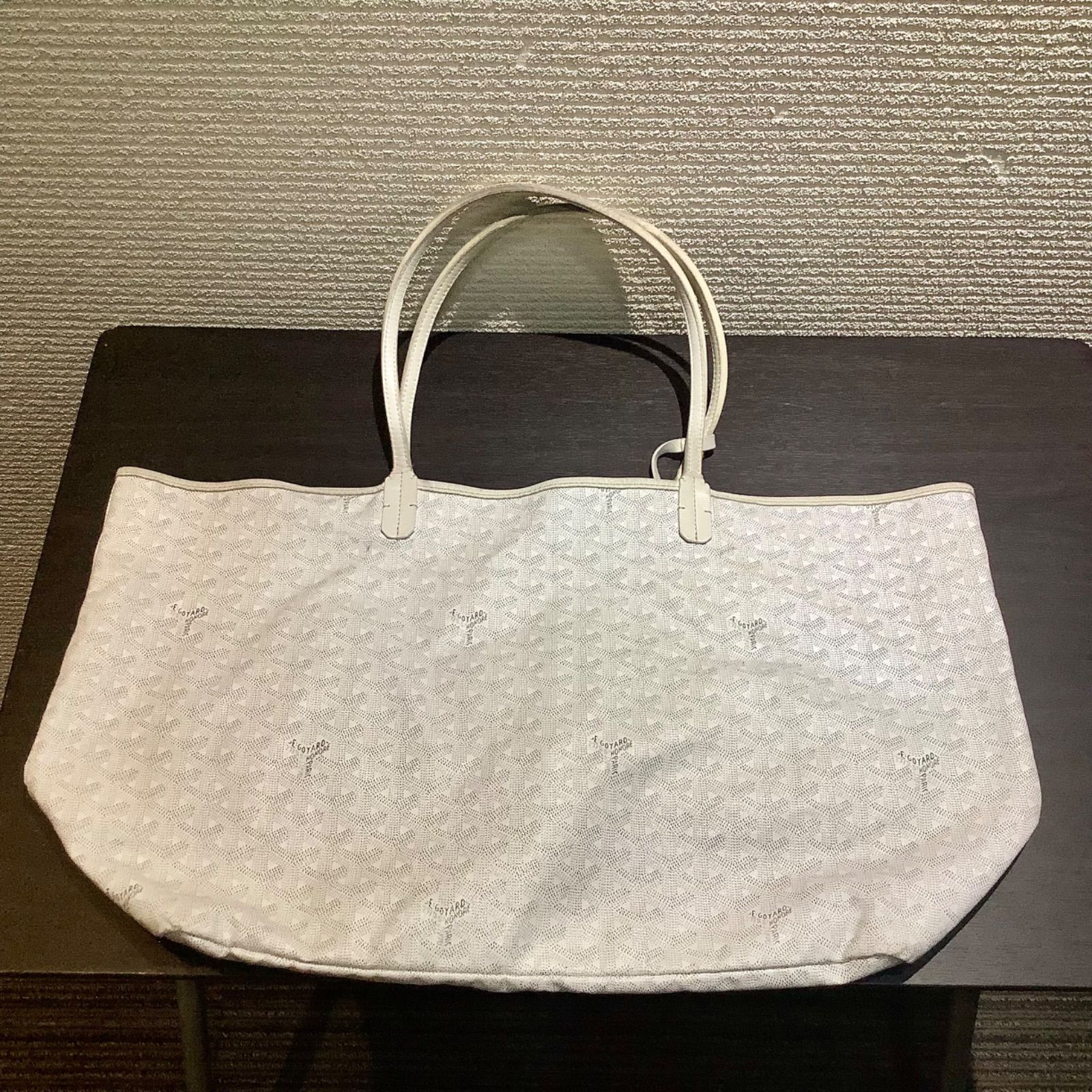 ゴヤール GOYARD サンルイGM トートバッグ 白 ホワイト ポーチなし