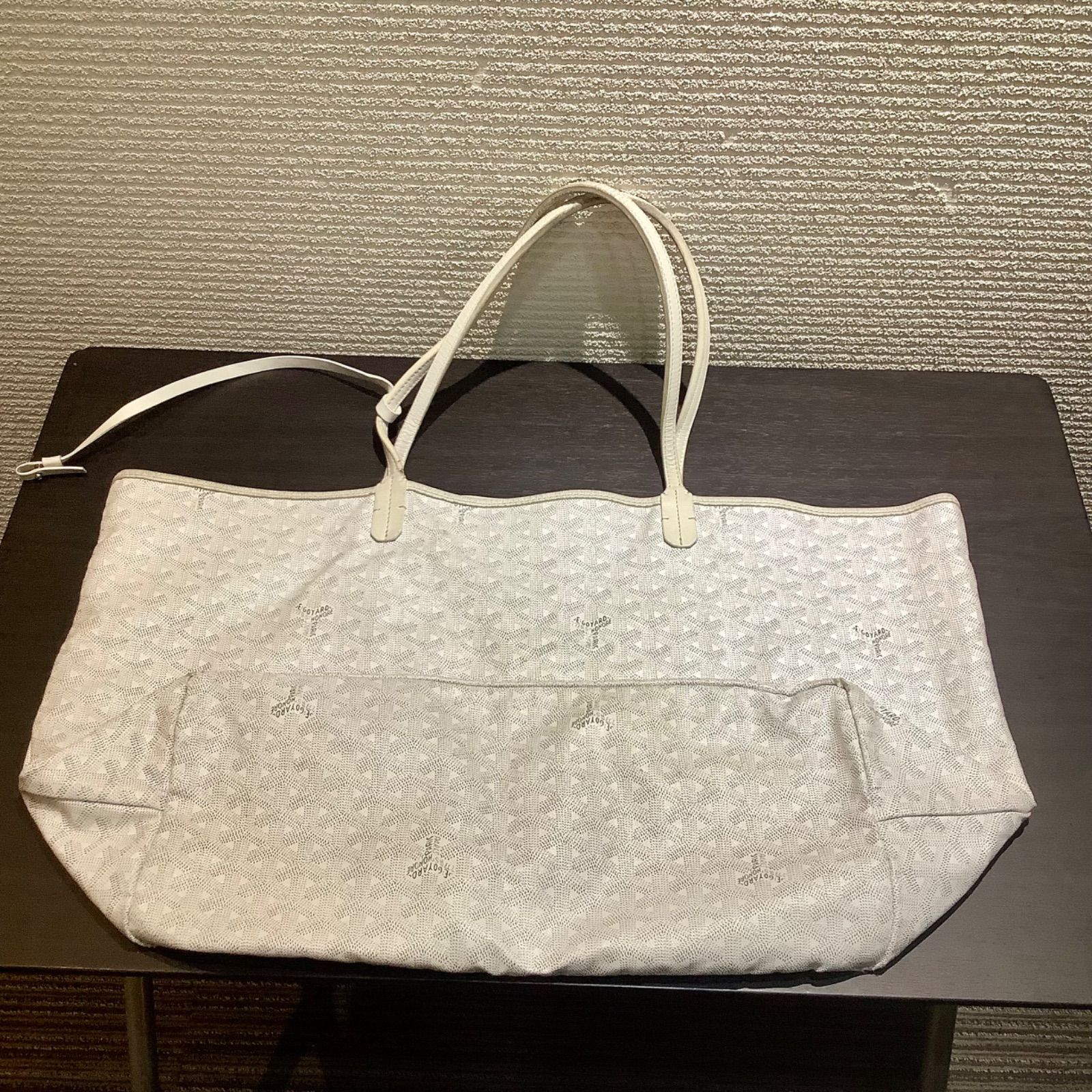 ゴヤール GOYARD サンルイGM トートバッグ 白 ホワイト ポーチなし