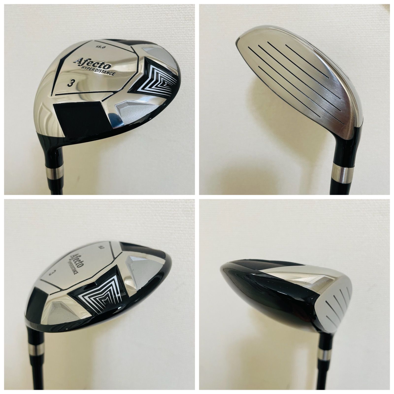 198 美品 Afecto レフティ 左利き ゴルフクラブ9本セット キャディ 