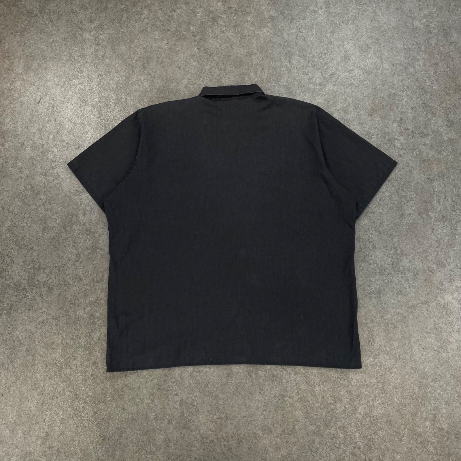 90s USA製 BENDAVIS ワークシャツ ハーフジップ 半袖 ブラック USA製 90s BEN DAVIS ベンデイビス ハーフジップシャツ ワークシャツ