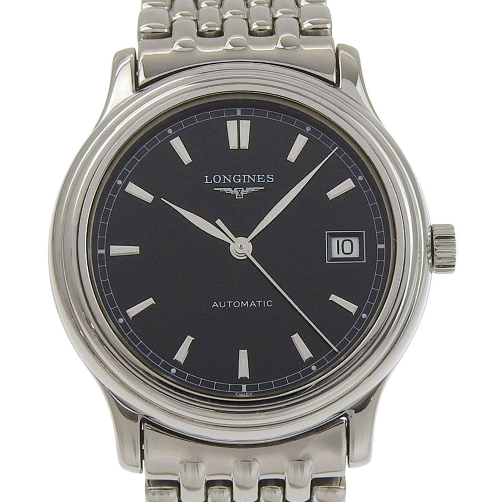 【LONGINES】ロンジン グランドクラシック L4.707.4 ステンレススチール 自動巻き アナログ表示 レディース 黒文字盤 腕時計