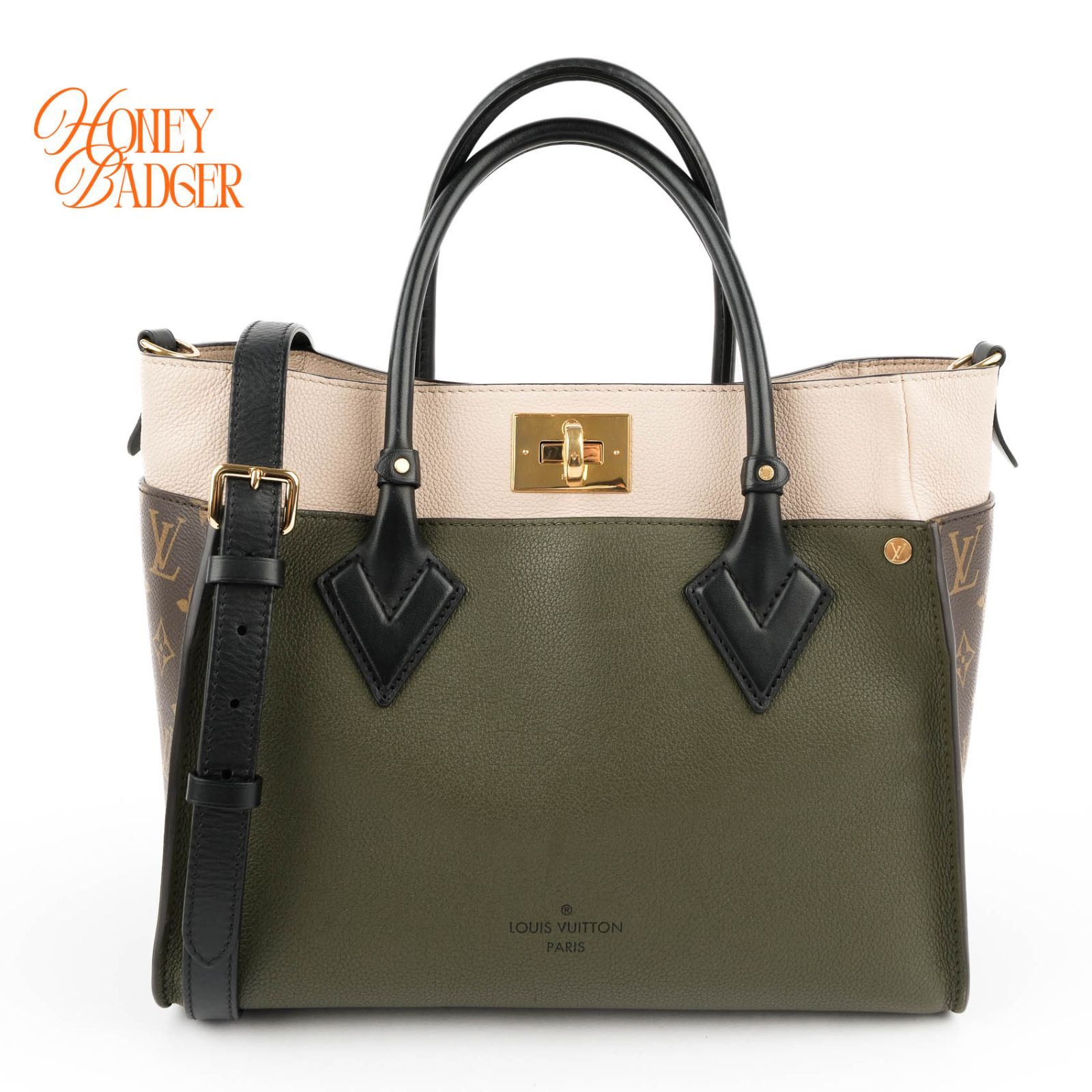 【極美品】ルイヴィトン LOUIS VUITTON オンマイサイド MM 2WAY トートバッグ グリーン
