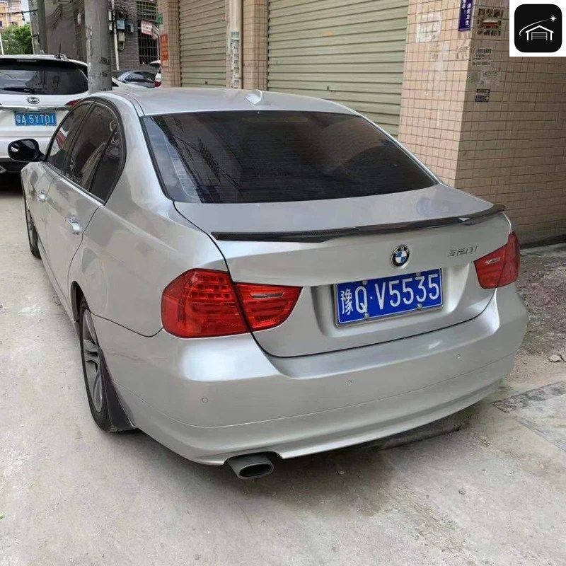 M4スタイル カーボンファイバー製リアトランクスポイラー BMW E90 318I 320I 325I 330I 2005 - 2011 カスタム パーツ