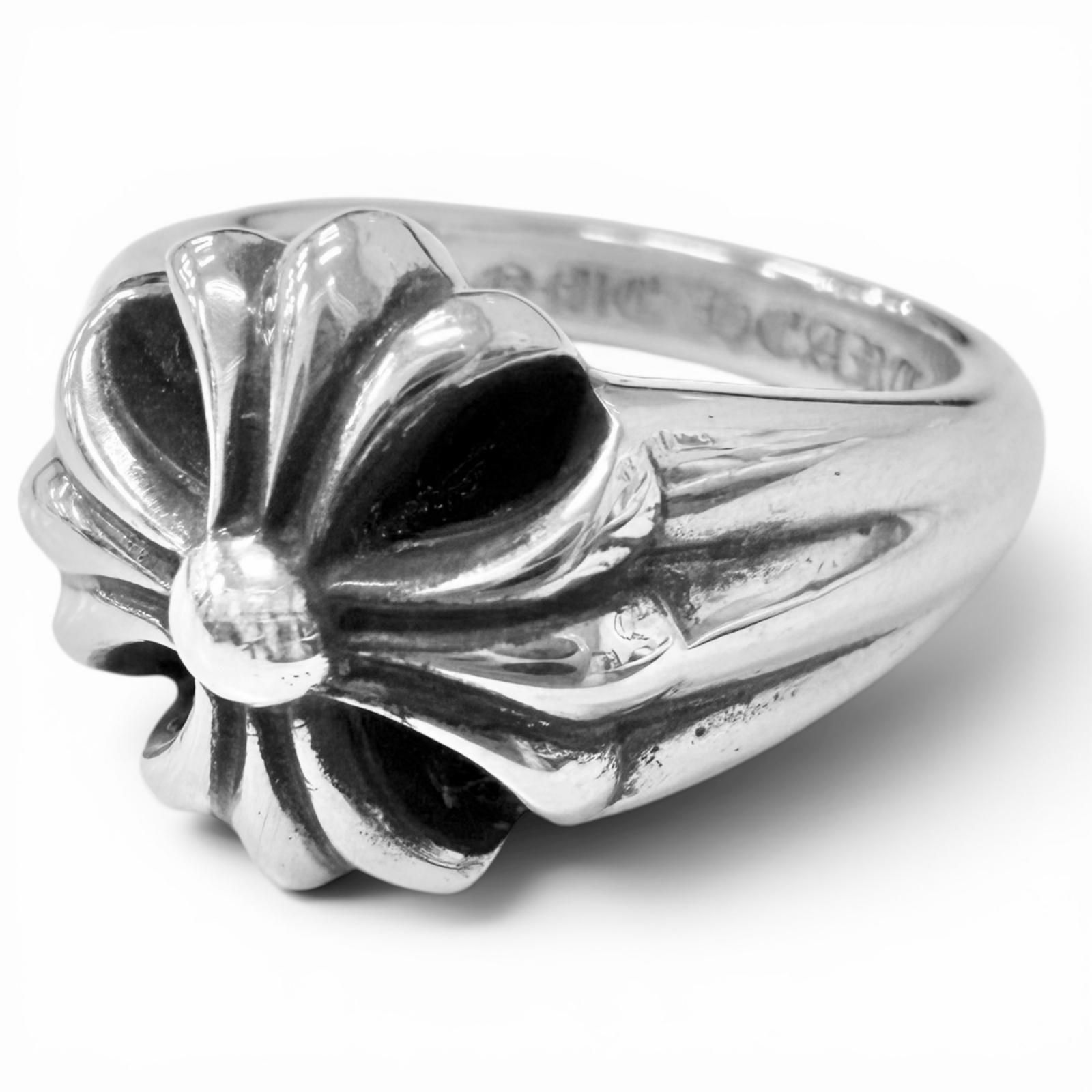 極美品□CHROME HEARTS クロムハーツ CUTOUT CH PLS SML スモール カットアウト CHプラス SV925 リング 指輪 シルバー JP14号 14.8g