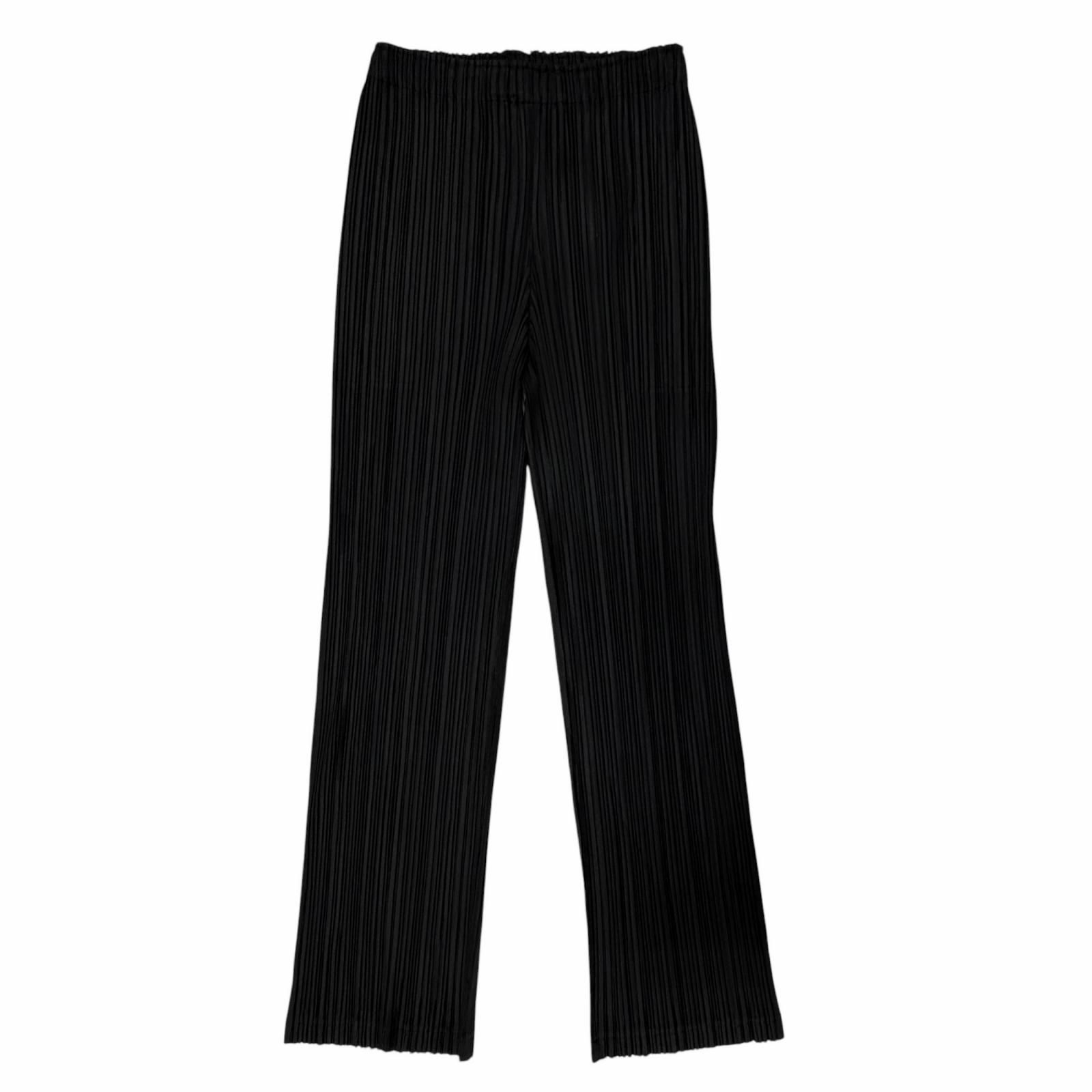未使用品◇PLEATS PLEASE プリーツプリーズ イッセイミヤケ 26SS PP61JF372 THICKER BOTTOMS 1 パンツ 黒 3 日本製 正規品 レディース