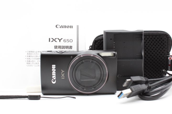 ＜＜ポーチ付き！！＞＞【美品】CANON キヤノン コンパクトデジタルカメラIXY650m ブラック 光学12倍ズーム IXY650mBK #LE2028156