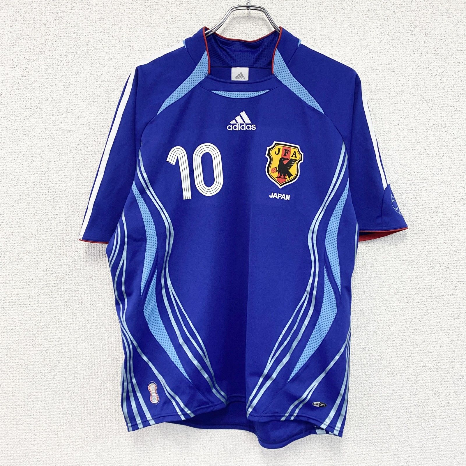 adidas　アディダス　日本代表　サムライブルー　中村俊輔　ユニフォーム　ゲームシャツ　青　ブルー　Lサイズ　古着 14,058円