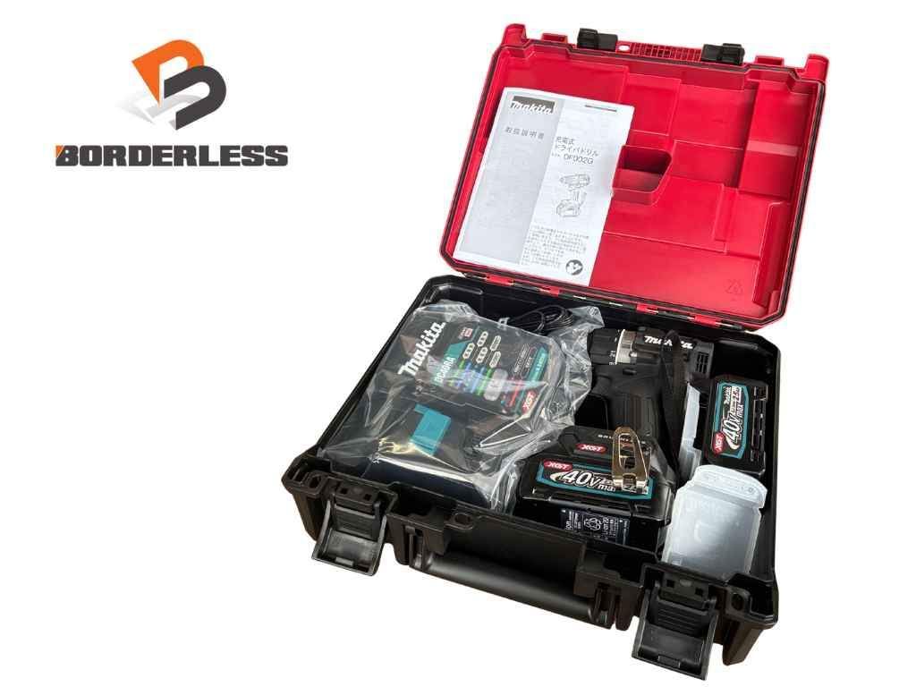 ☆未使用品☆makita マキタ 40Vmax 充電式ドライバドリル DF002GRDXB バッテリー2個(2.5Ah) 充電器 ケース付 ドリルドライバー