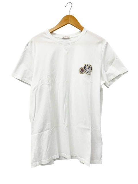 モンクレール MONCLER 25AW MAGLIA T-SHIRT ロゴ ワッペン 半袖Tシャツ K20918C00035 8390Y L 白ホワイト ブランド古着ベクトル 中古260618