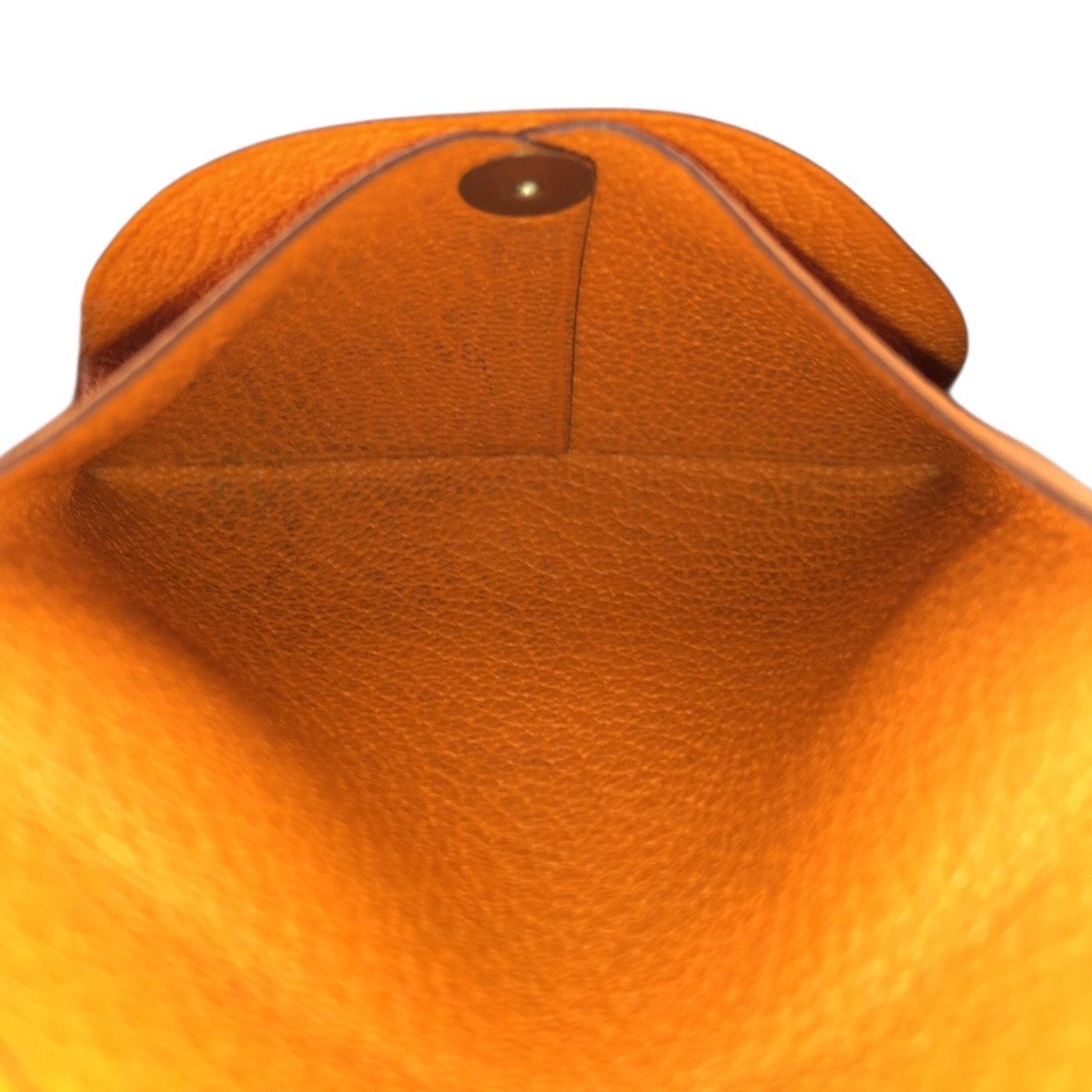 美品 HERMES エルメス バスティア フー オレンジ シルバー金具