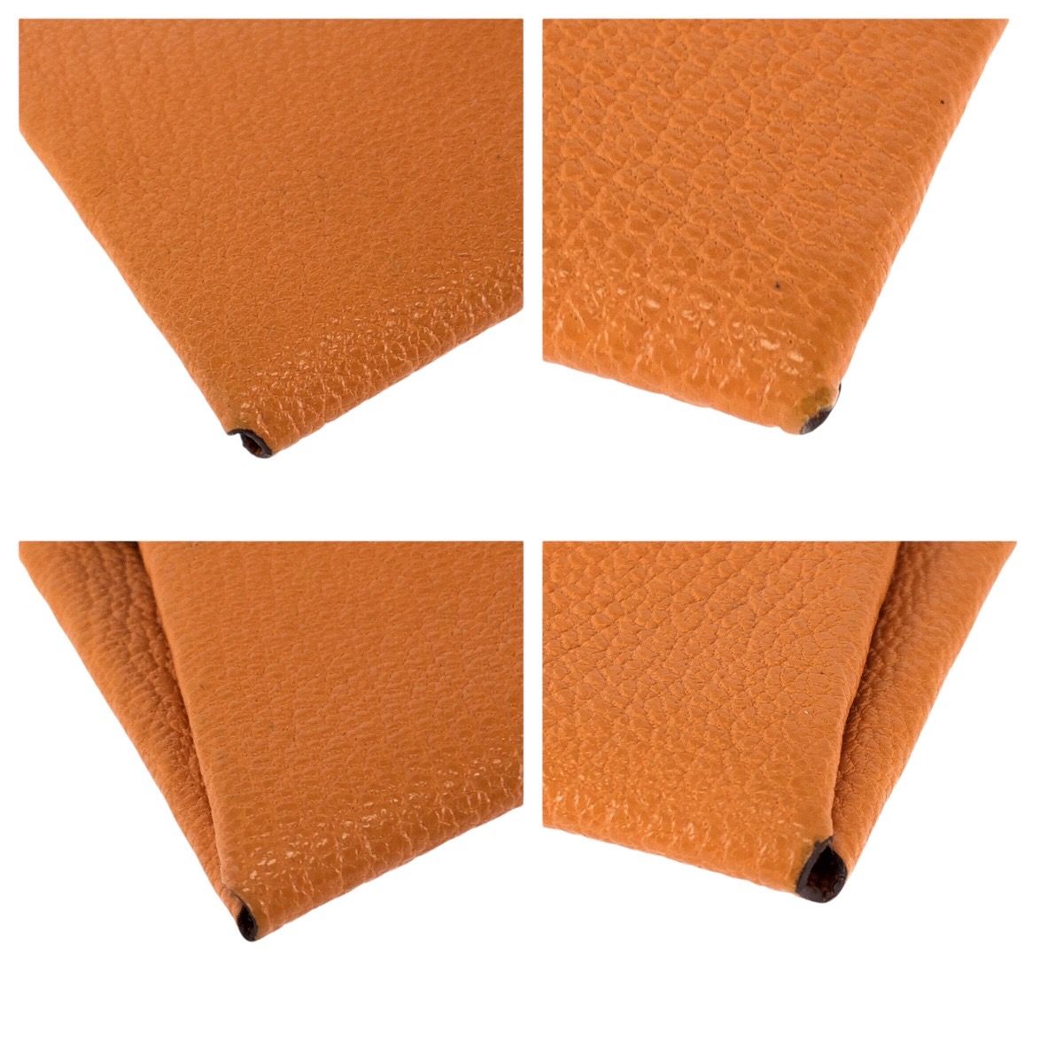 美品 HERMES エルメス バスティア フー オレンジ シルバー金具