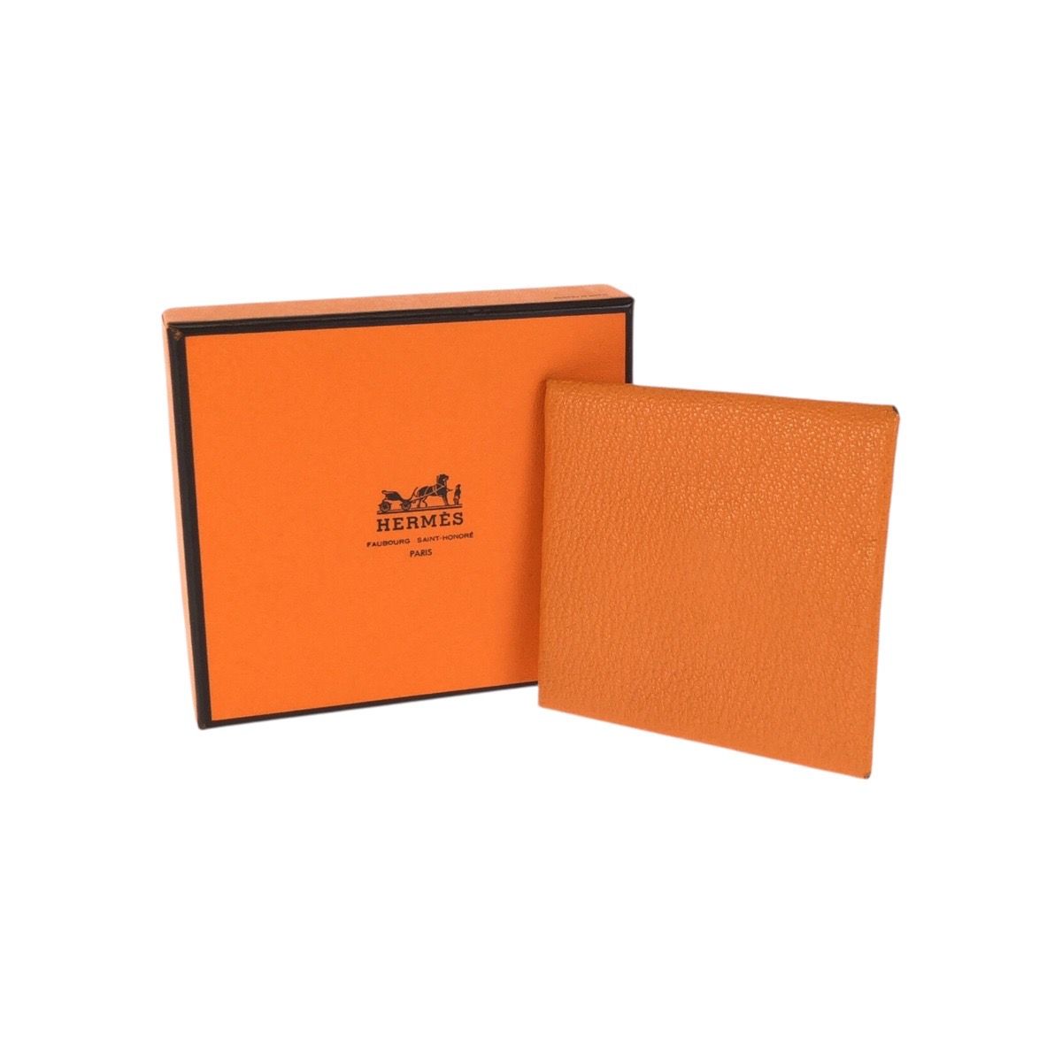 エルメス バスティア シェブルミゾル フー オレンジ □O刻印 美品 HERMES エルメス バスティア フー オレンジ シルバー金具